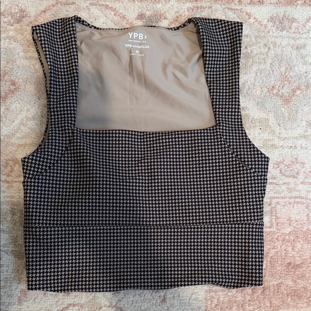 YPB Women's Houndstooth Top - Black and White